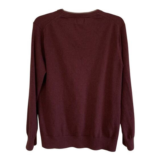 Banana Republic Men’s Pullover 100% Cotton Sweater Red/Maroon Size Large - Picture 8 of 13